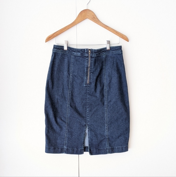 Banana Republic Denim Pencil Skirt Size 10 - Picture 6 of 9
